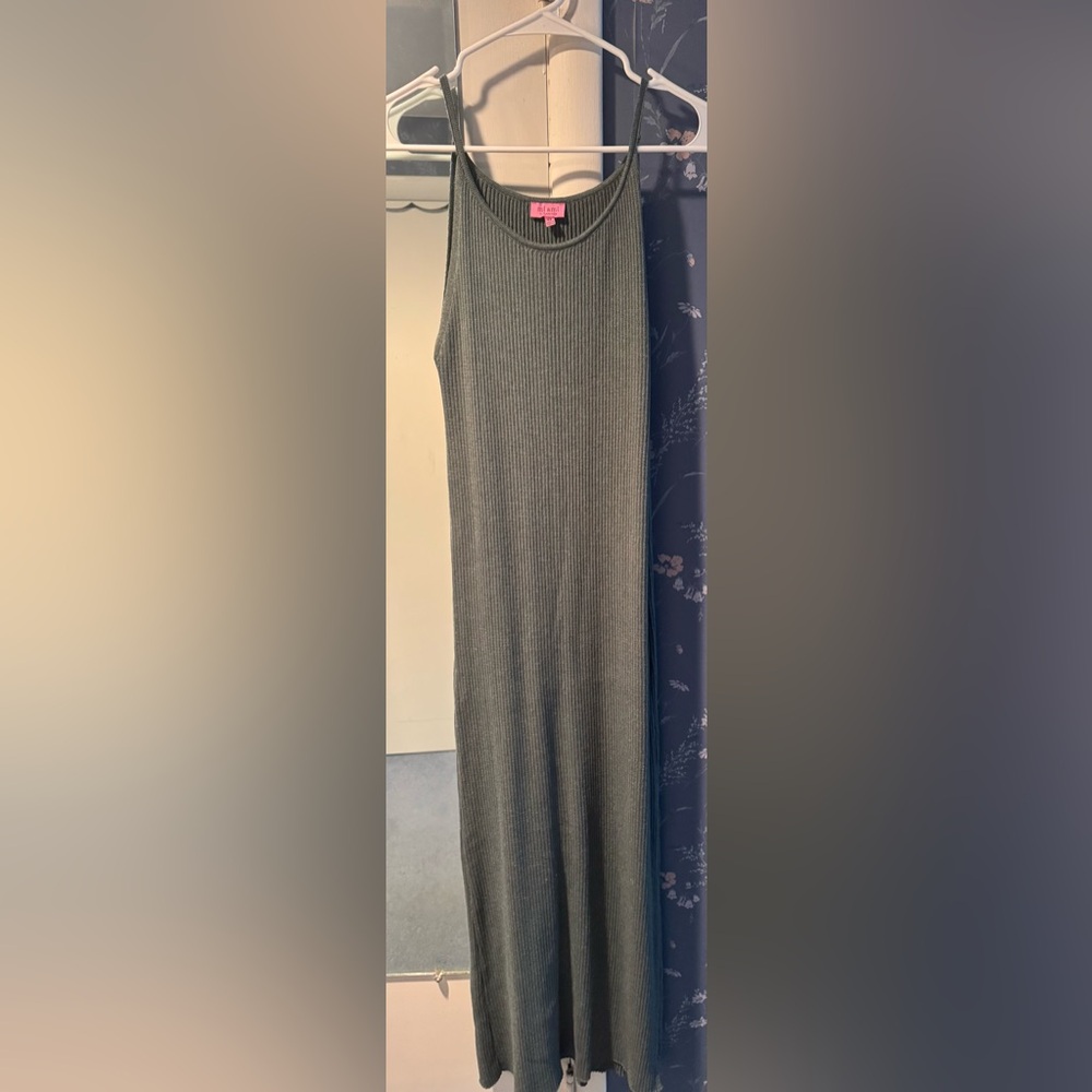 Francesca’s Full Length Ribbed Body Con Dress